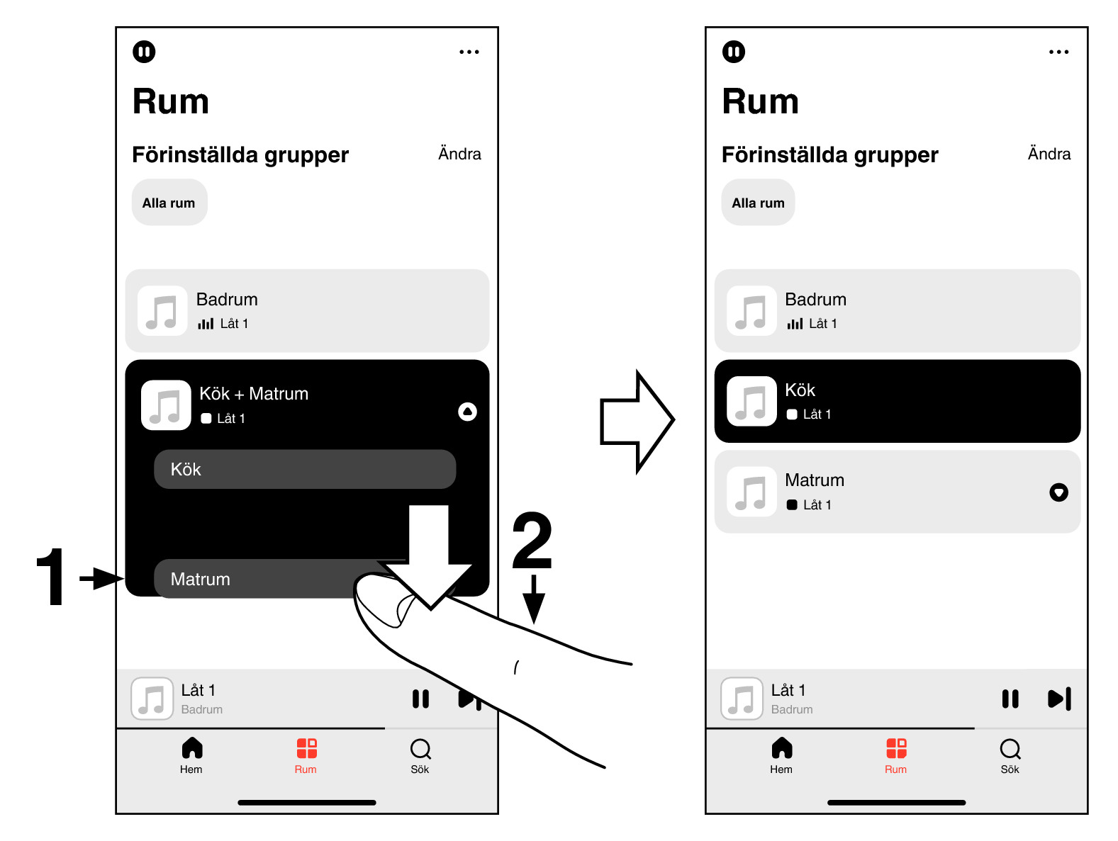 App Ungrouping Room